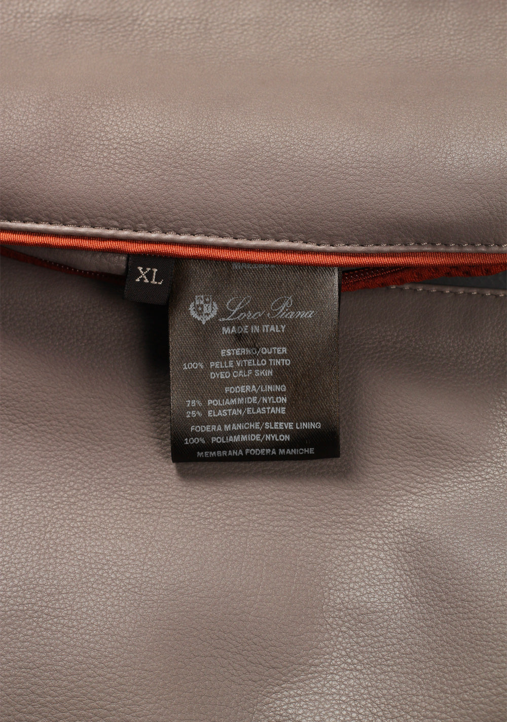 Loro Piana Taupe Leather Coat