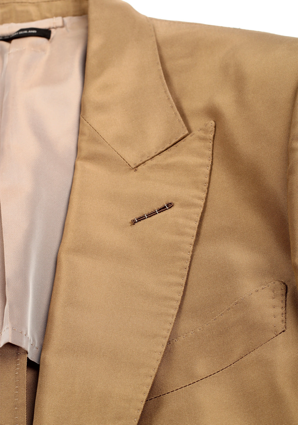 TOM FORD Atticus Beige Silk Sport Coat Size 46 / 36R U.S.