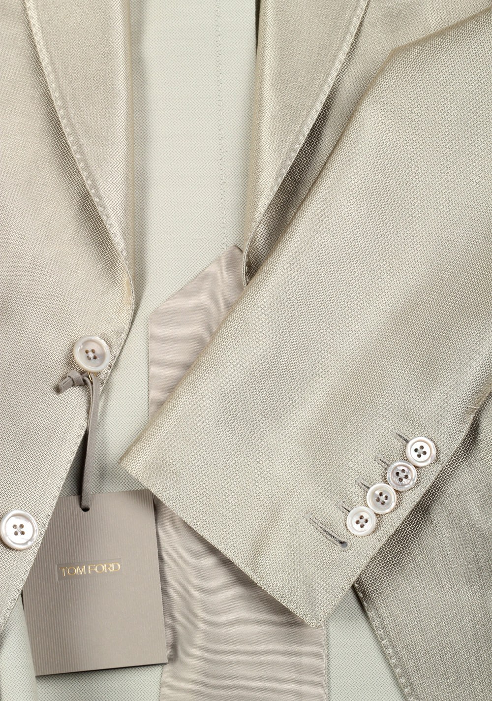 TOM FORD Atticus Silver Suit Size 46 / 36R U.S.