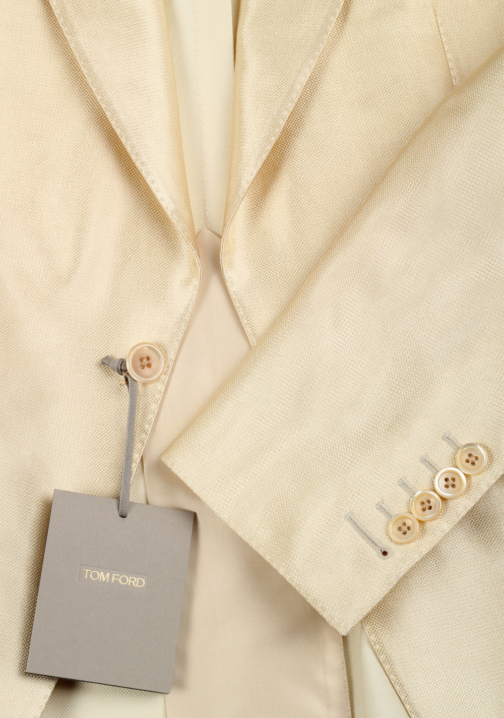TOM FORD Atticus Champagne Suit Size 46 / 36R U.S.