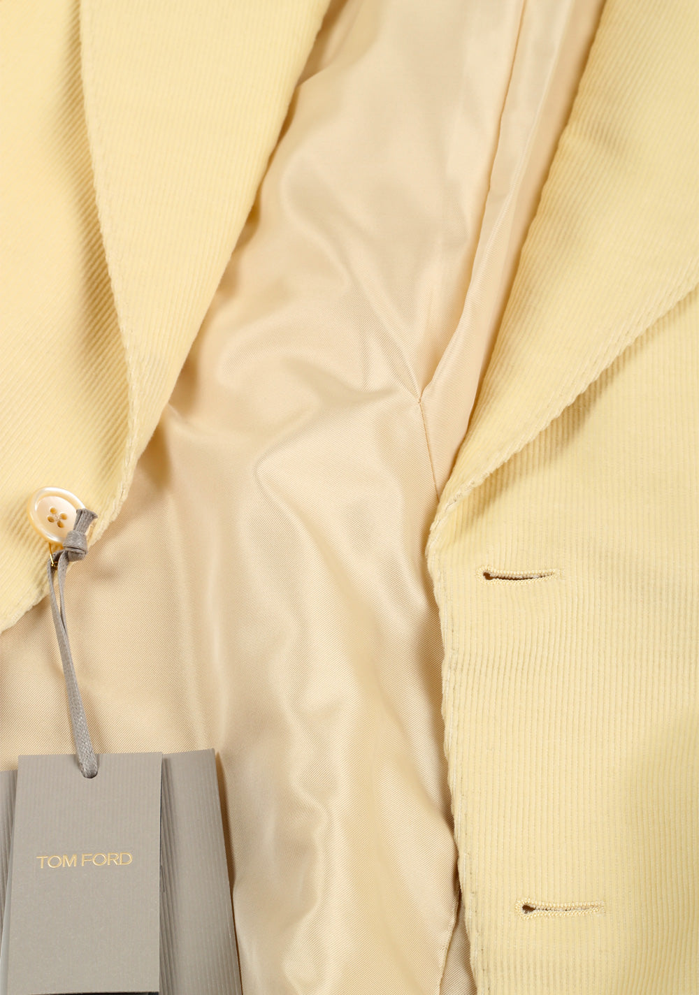 TOM FORD Atticus Sand Corduroy Suit Size 46 / 36R U.S. In Cotton Linen