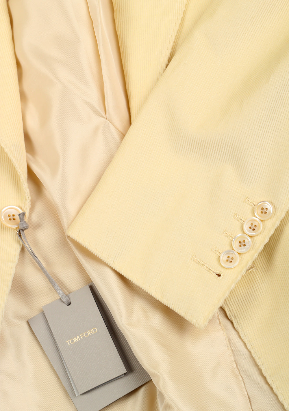 TOM FORD Atticus Sand Corduroy Suit Size 46 / 36R U.S. In Cotton Linen