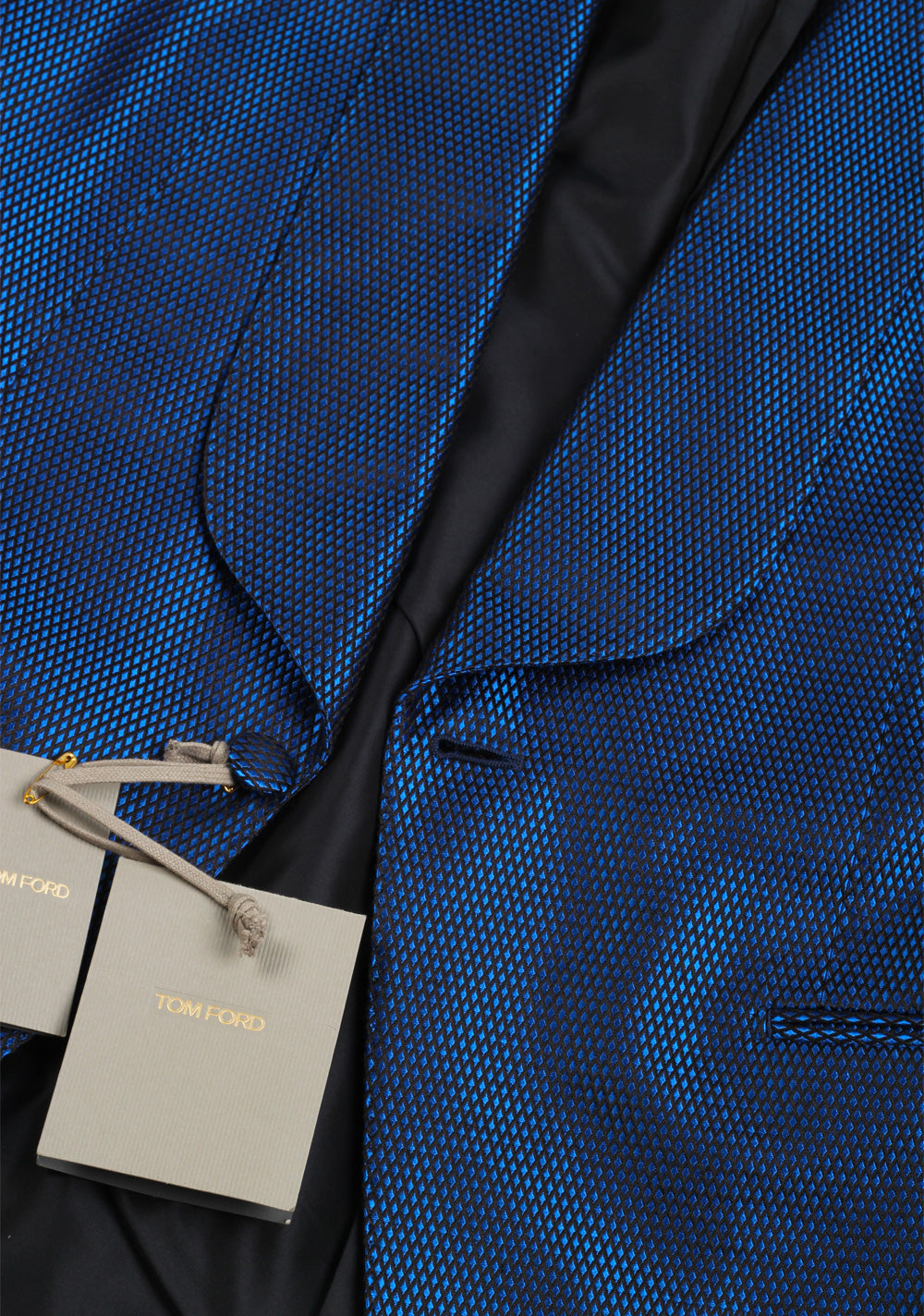 TOM FORD O'Connor Shawl Collar Blue Cocktail Dinner Jacket Size 50 / 40R U.S. Fit Y