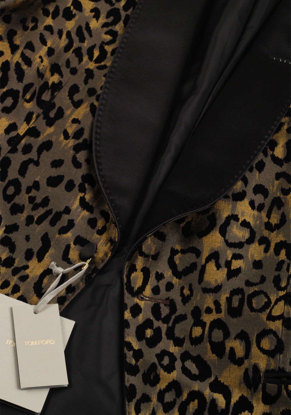 TOM FORD Shelton Black Yellow Tuxedo Dinner Jacket Size Size 48 / 38R U.S.