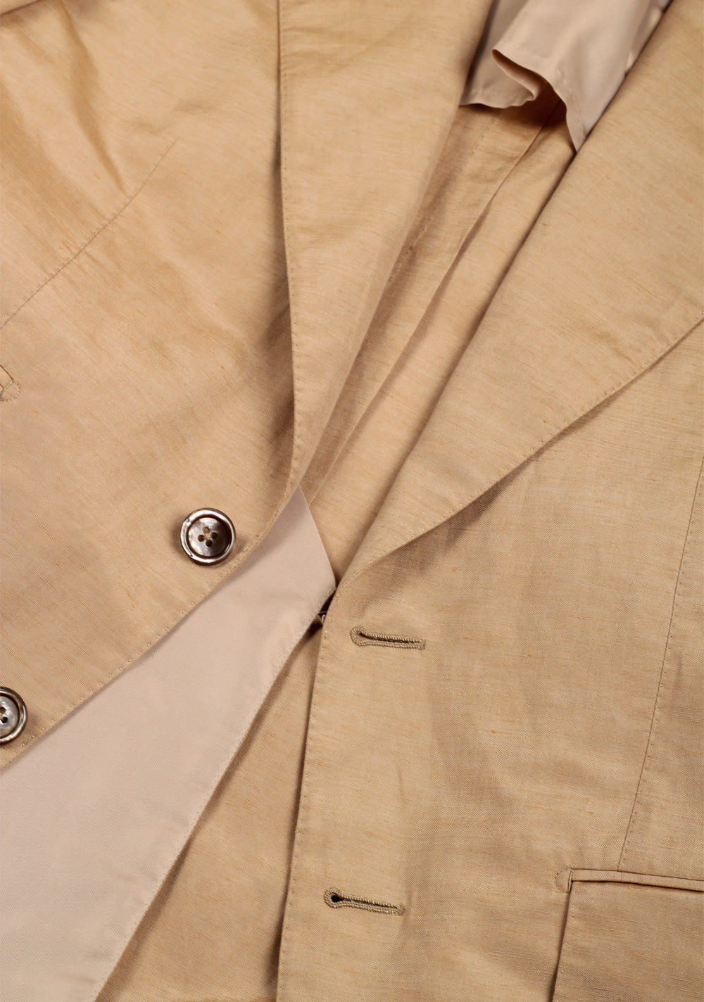 TOM FORD Shelton Beige Sport Coat Size 44 / 34R In Silk Linen