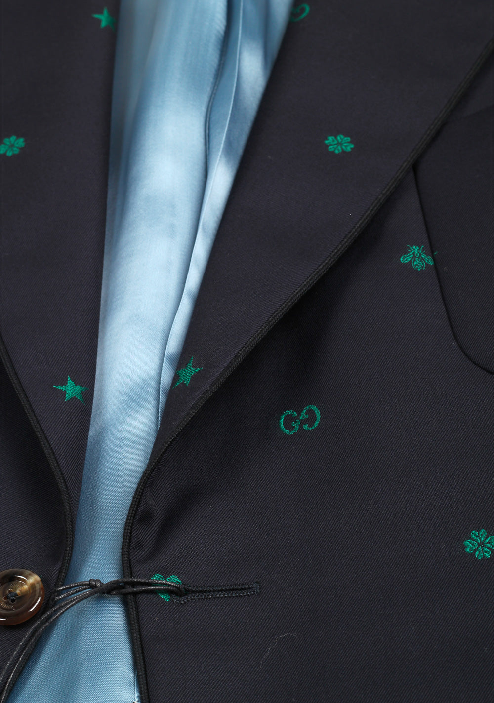 Gucci Blue GG Signature Blazer Sport Coat Size 52 / 42R U.S.