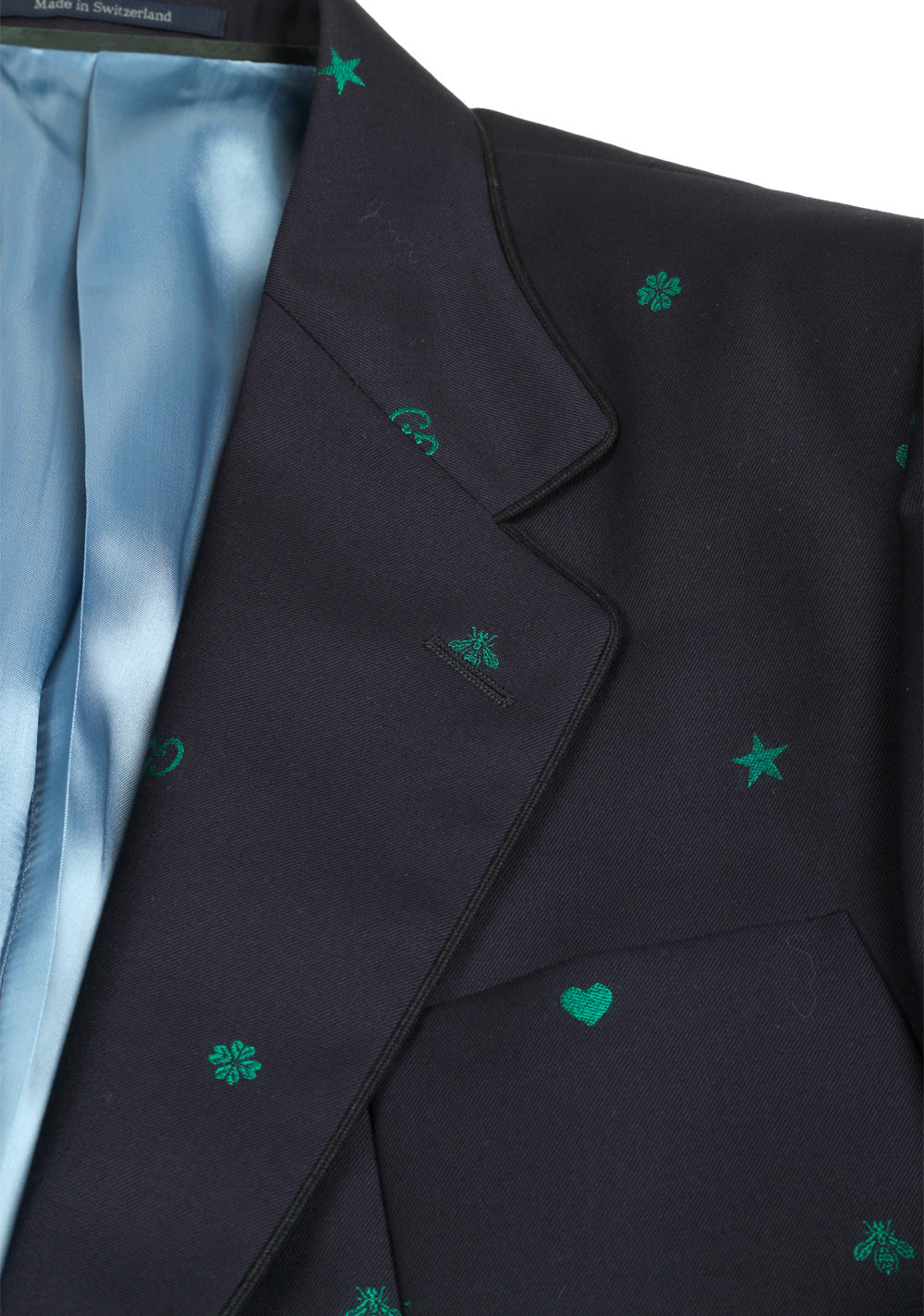 Gucci Blue GG Signature Blazer Sport Coat Size 52 / 42R U.S.