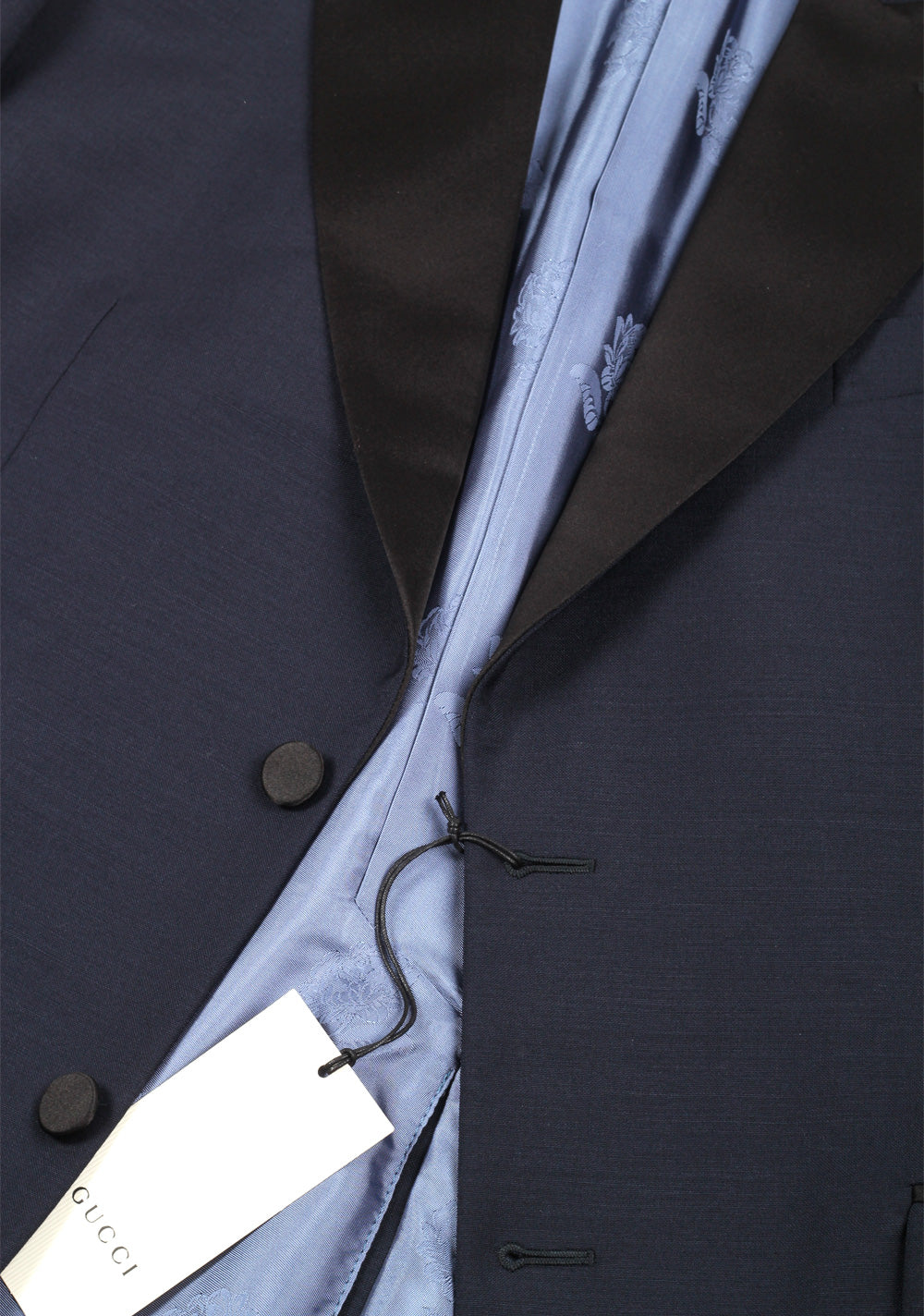 Gucci Blue Signature Mohair Wool Tuxedo