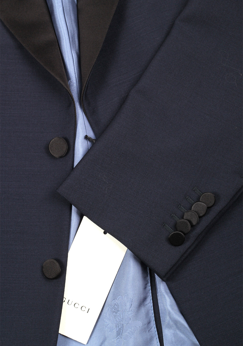 Gucci Blue Signature Mohair Wool Tuxedo