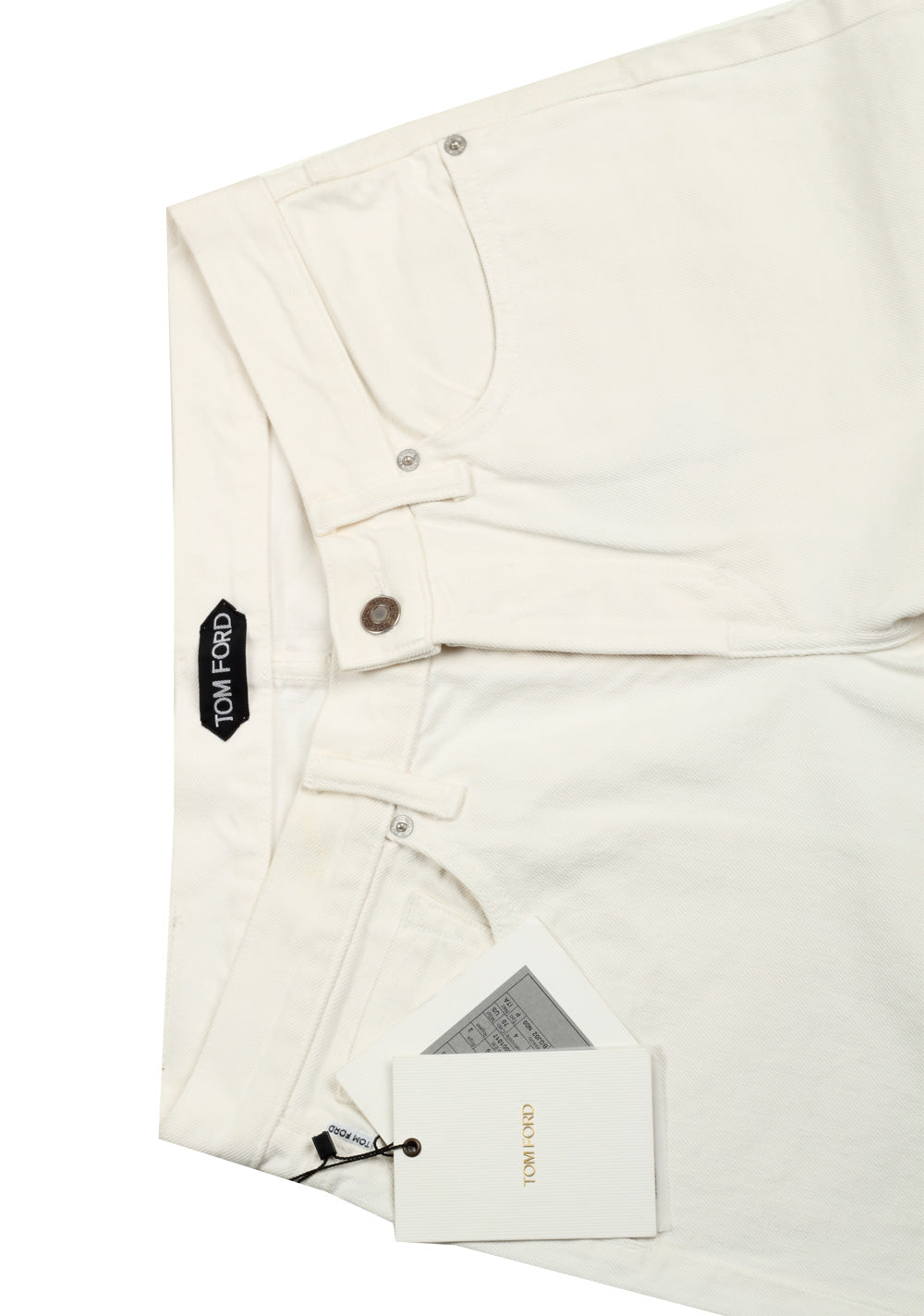 TOM FORD Off White Straight Fit Jeans TFD002
