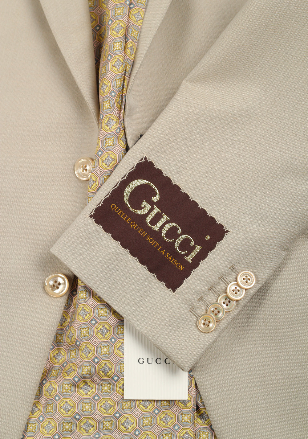 Gucci Beige Blazer Sport Coat Size 52 / 42R U.S.