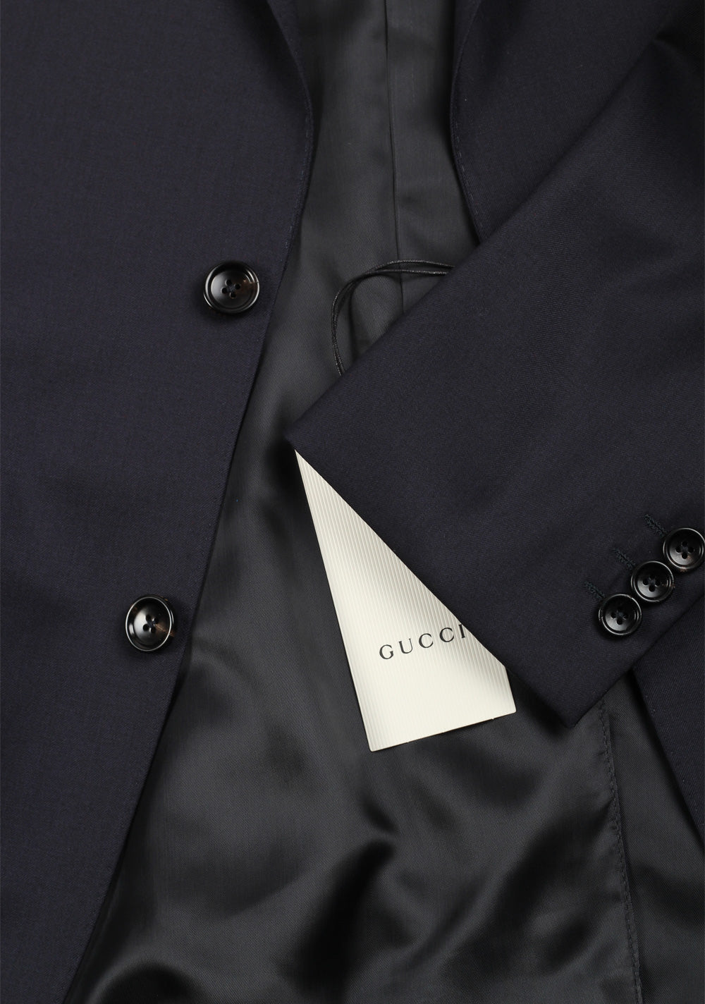 Gucci Blue Signature Suit Size 46C / 36S U.S. In Wool