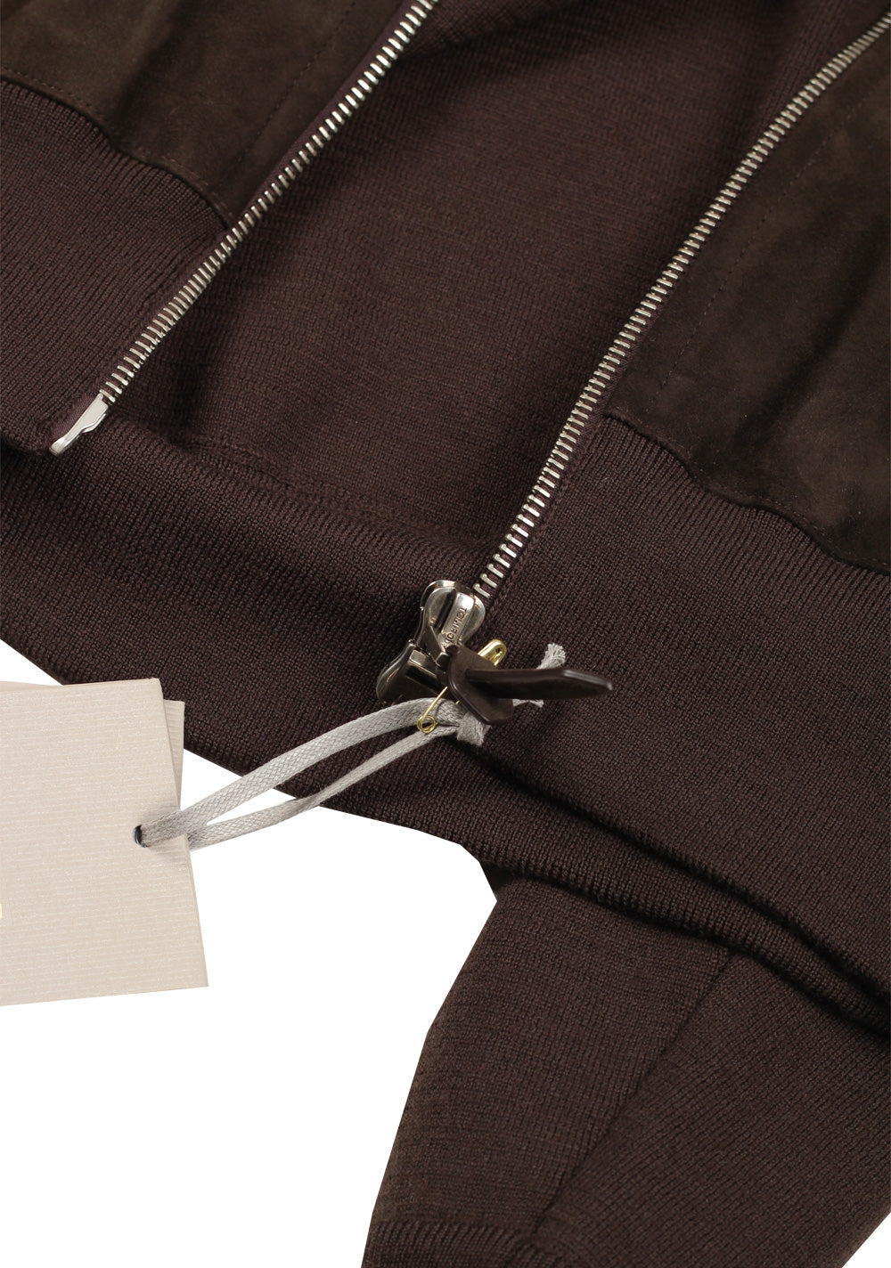 TOM FORD Brown Suede Zipper Hoodie Size 48 / 38R U.S. In Wool