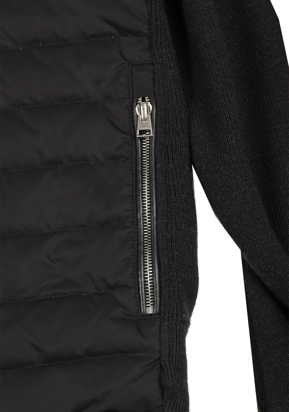 TOM FORD Gray James Bond Spectre Knitted Sleeve Bomber Jacket Size 48 / 38R U.S.