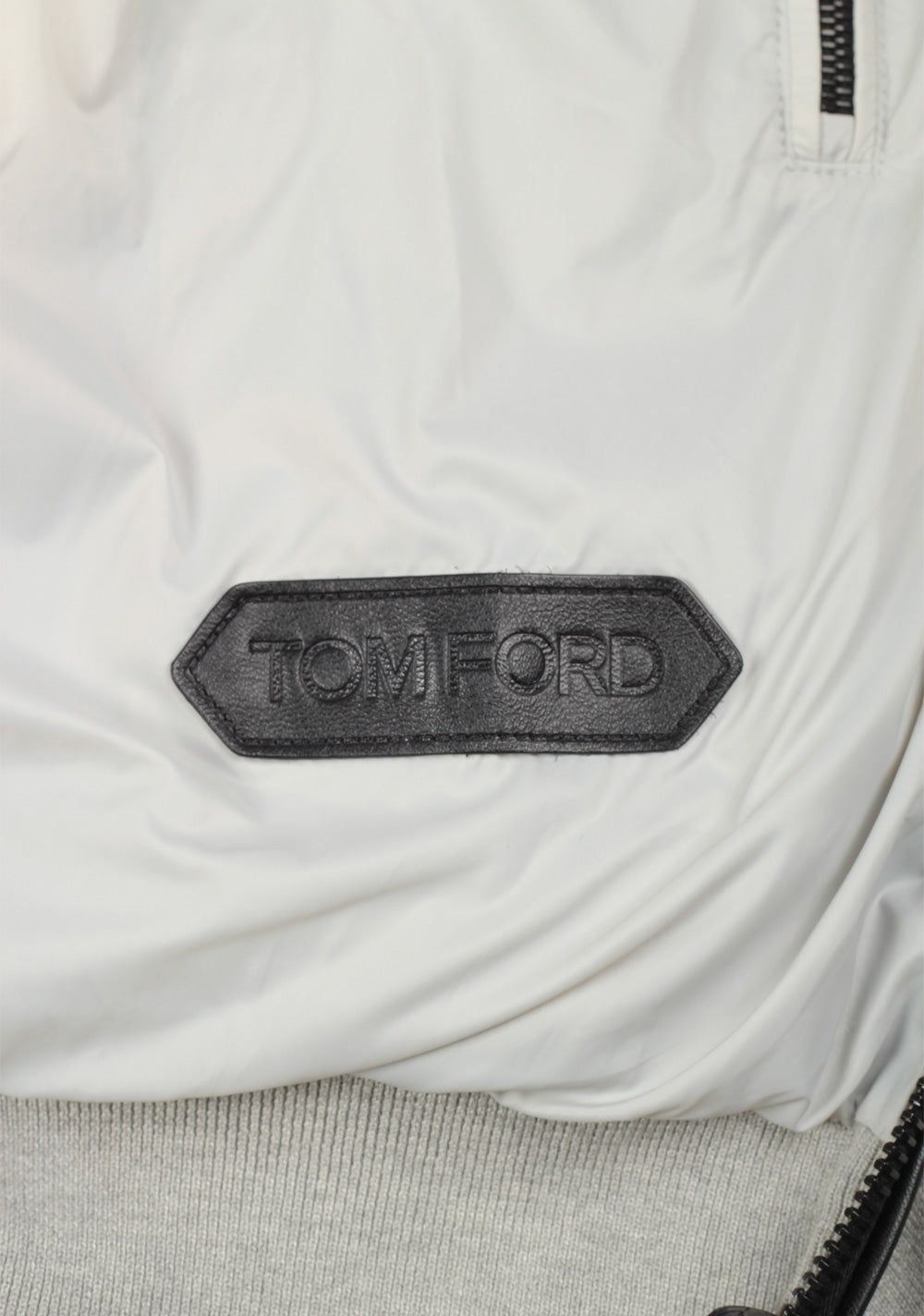 TOM FORD Gray Nylon Zipper Hoody Size 48 / 38R U.S. In Wool