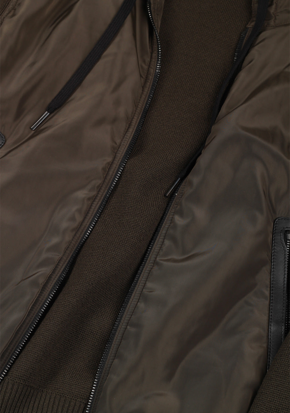 TOM FORD Brown Nylon Zipper Hoody Size 48 / 38R U.S. In Wool