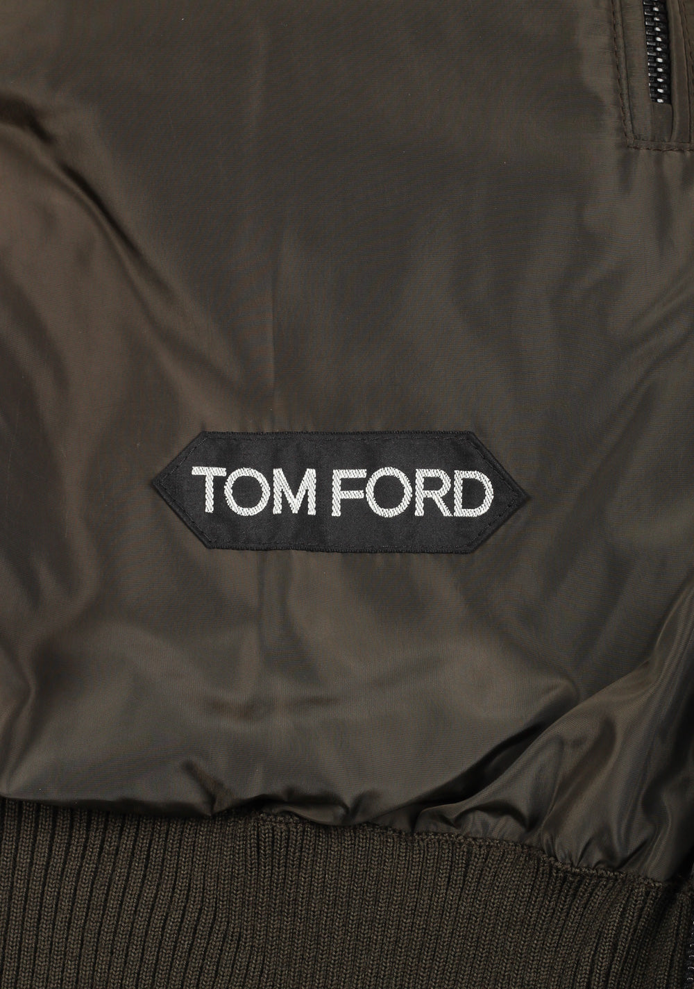 TOM FORD Brown Nylon Zipper Hoody Size 48 / 38R U.S. In Wool