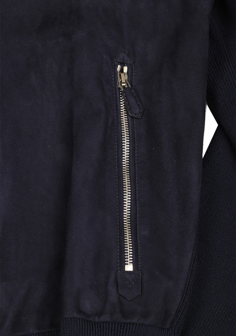 TOM FORD Blue Suede Front Knit Size 46 / 36R U.S. In Wool