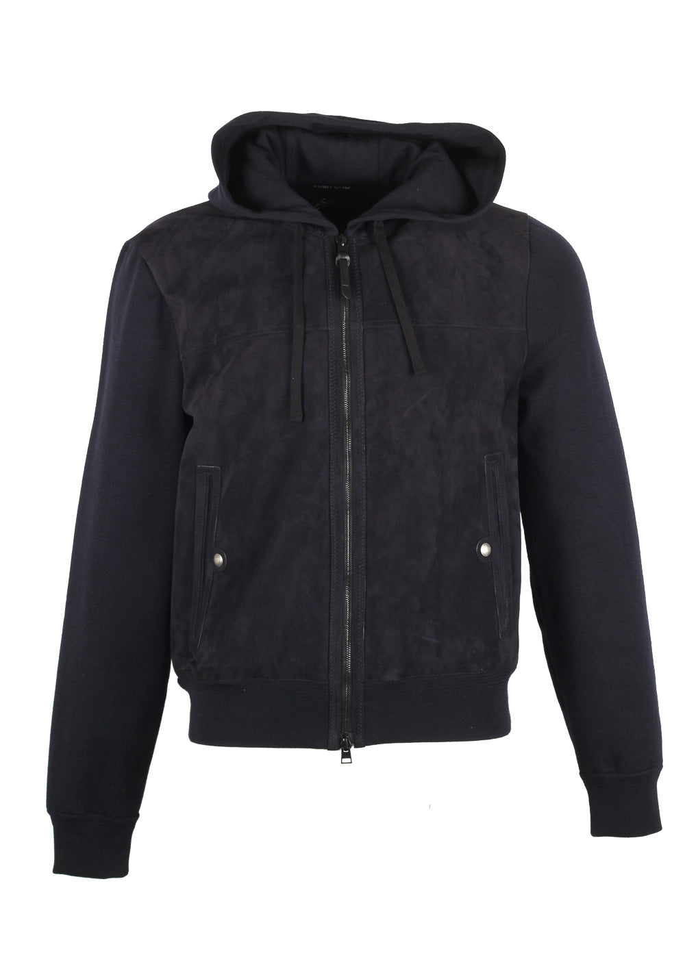 TOM FORD Blue Suede Front Knit