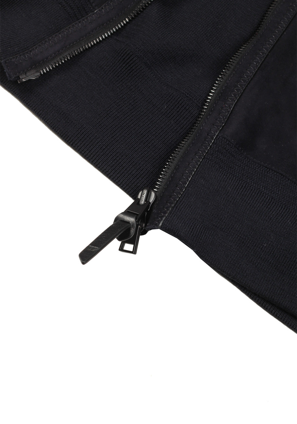 TOM FORD Blue Suede Front Knit