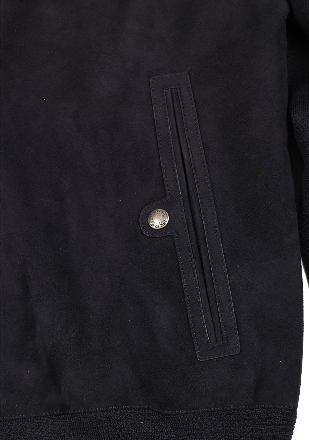 TOM FORD Blue Suede Front Knit