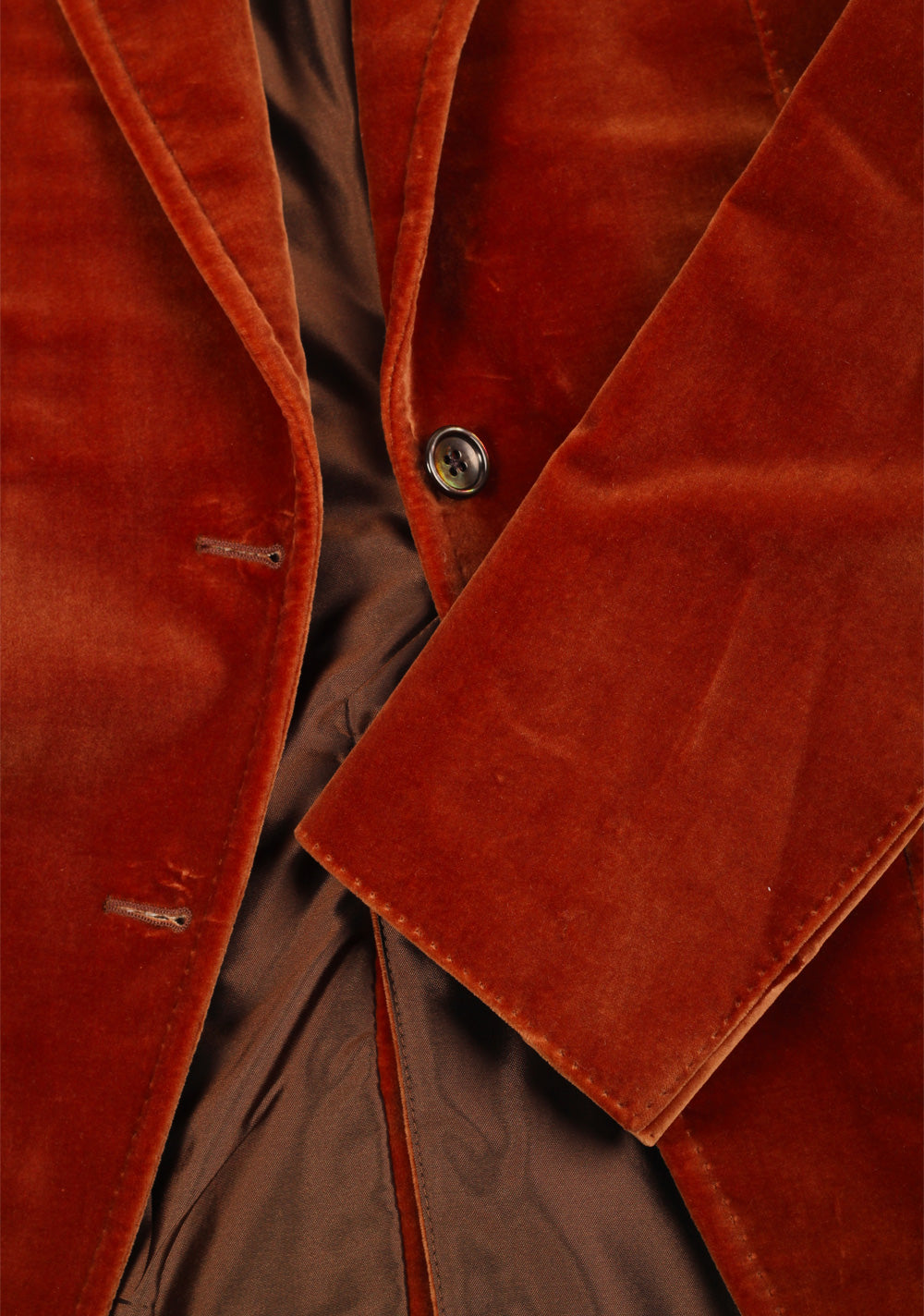 TOM FORD Shelton Velvet Brown Sport Coat Size 42 / 32R In Cotton