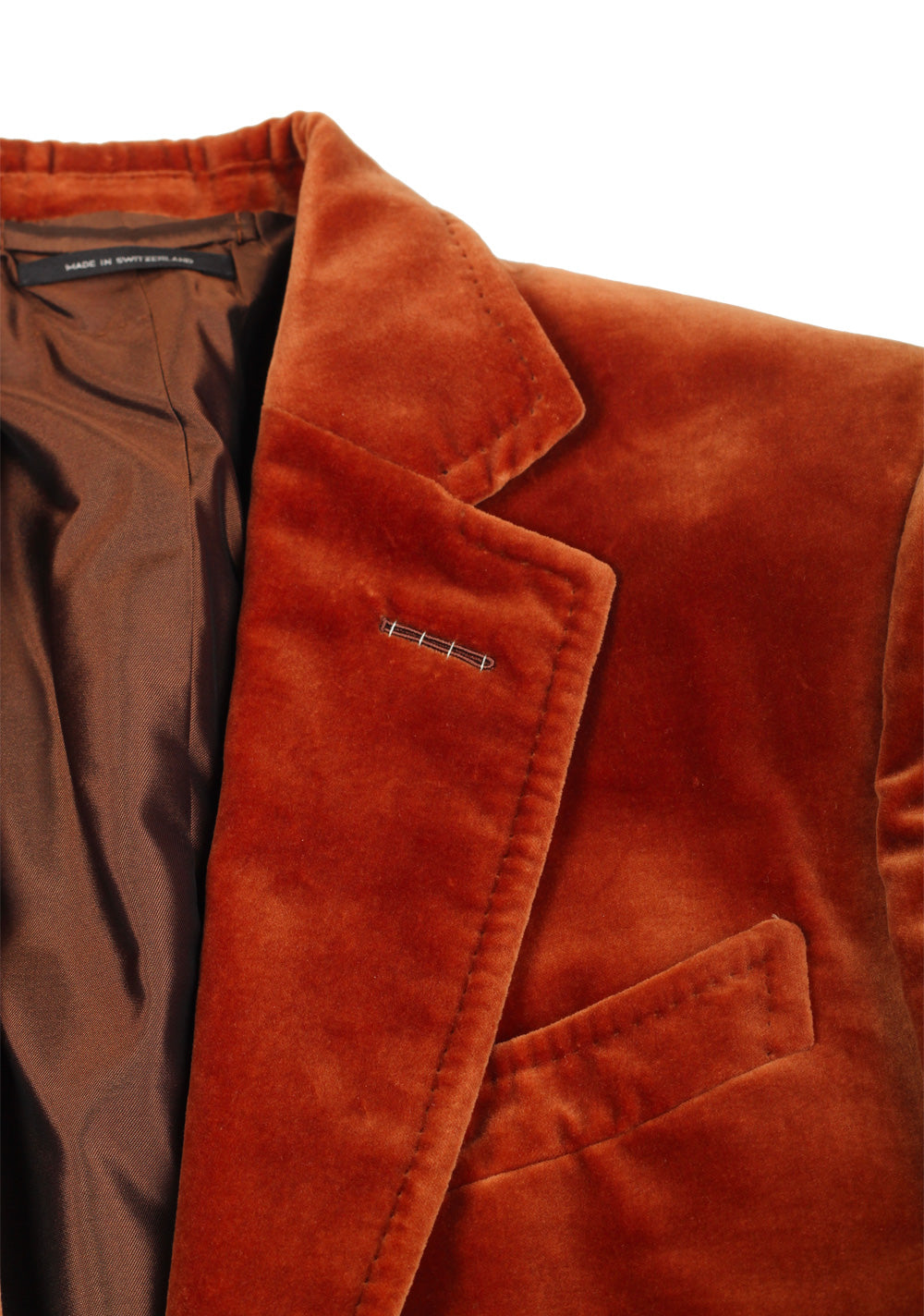 TOM FORD Shelton Velvet Brown Sport Coat Size 42 / 32R In Cotton