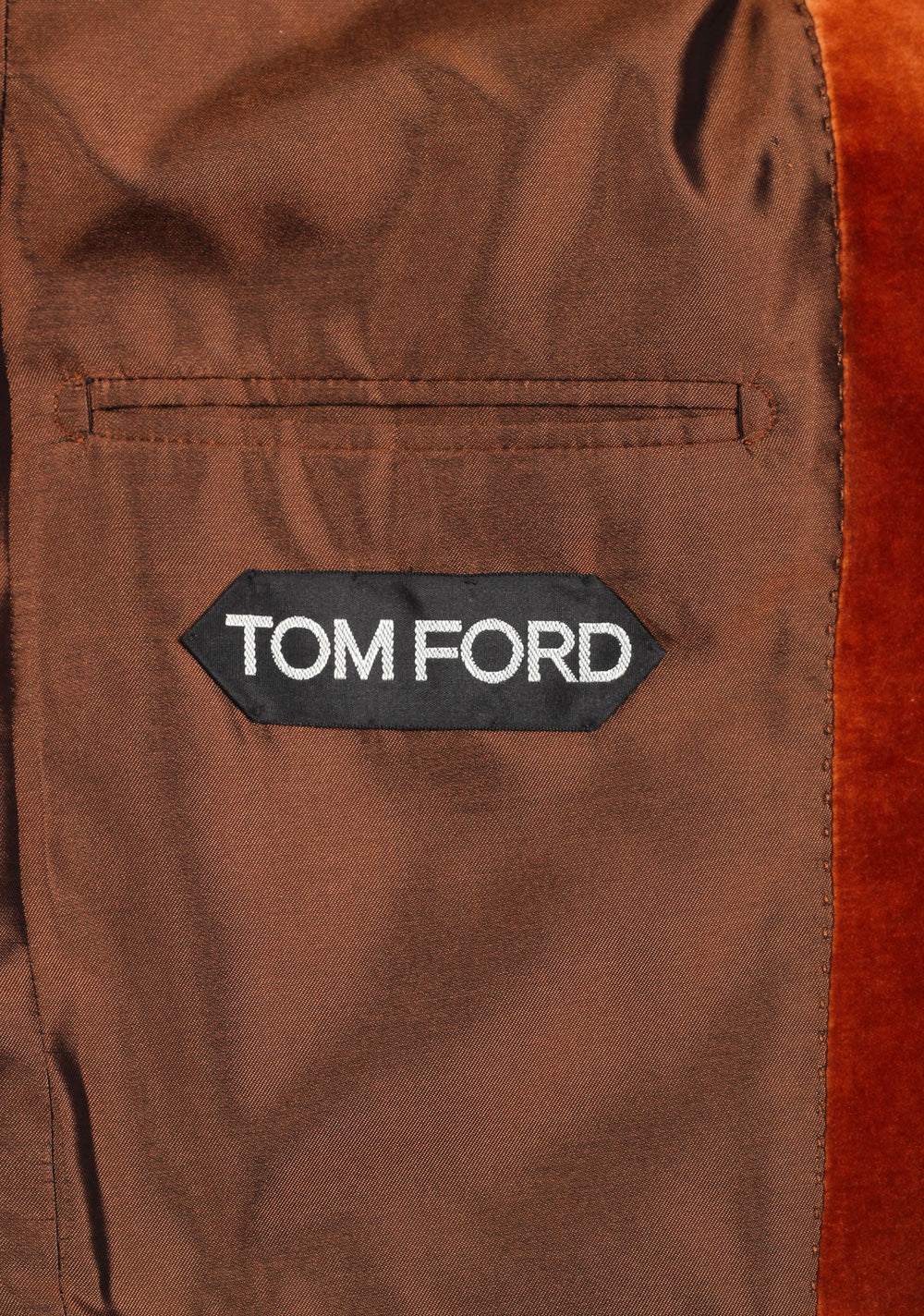 TOM FORD Shelton Velvet Brown Sport Coat Size 42 / 32R In Cotton
