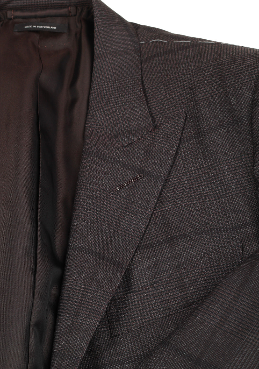 TOM FORD O'Connor Brown Checked Suit Size 50C / 40S U.S. Wool Fit Y