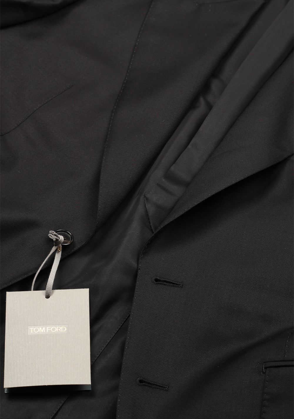 TOM FORD Shelton Solid Black Suit Size 50 / 40R U.S. In Wool