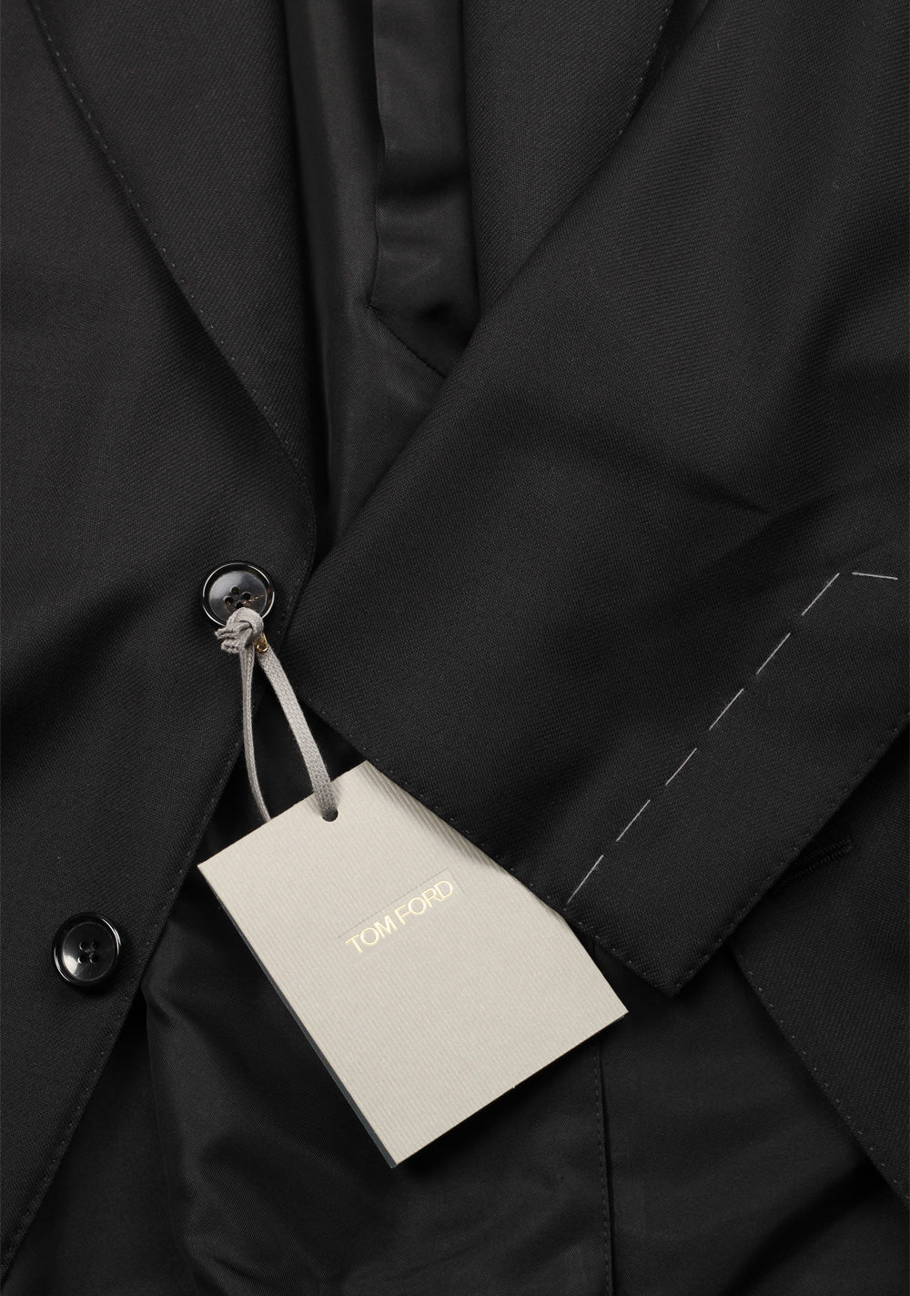 TOM FORD Shelton Solid Black Suit Size 50 / 40R U.S. In Wool