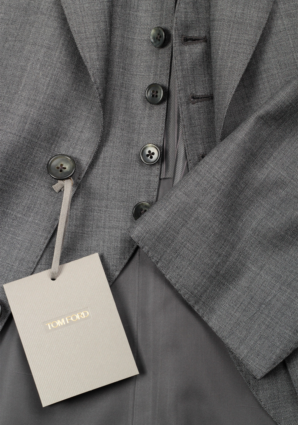 TOM FORD Windsor Signature Solid Gray 3 Piece Suit