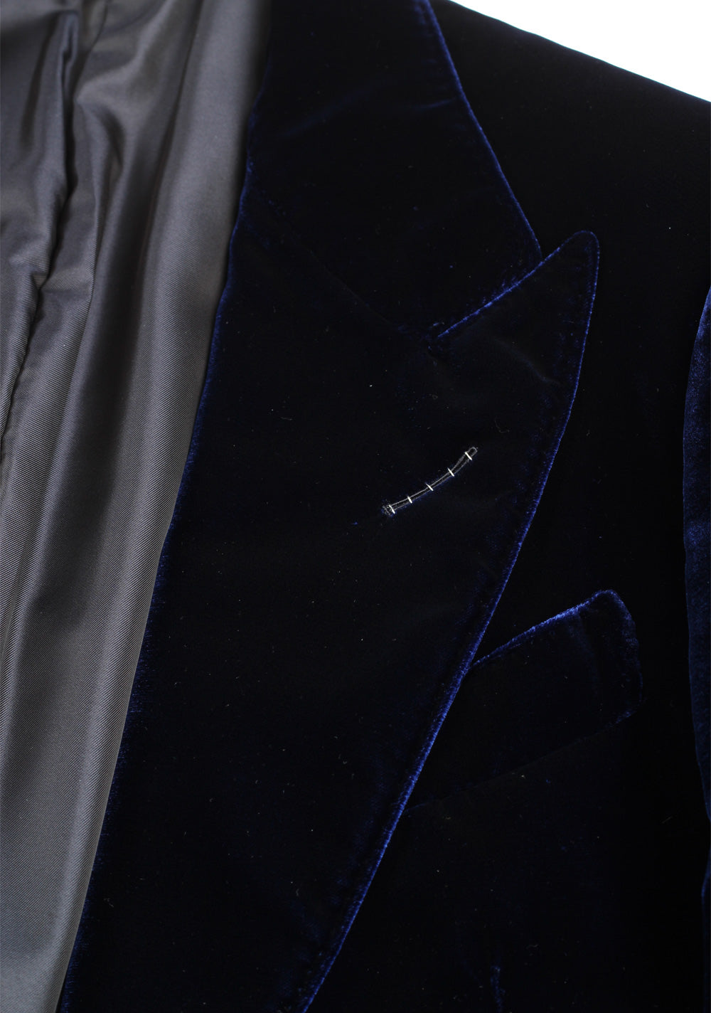 TOM FORD Shelton Blue Sport Coat Velvet Tuxedo Dinner Jacket Size 48 / 38R U.S.