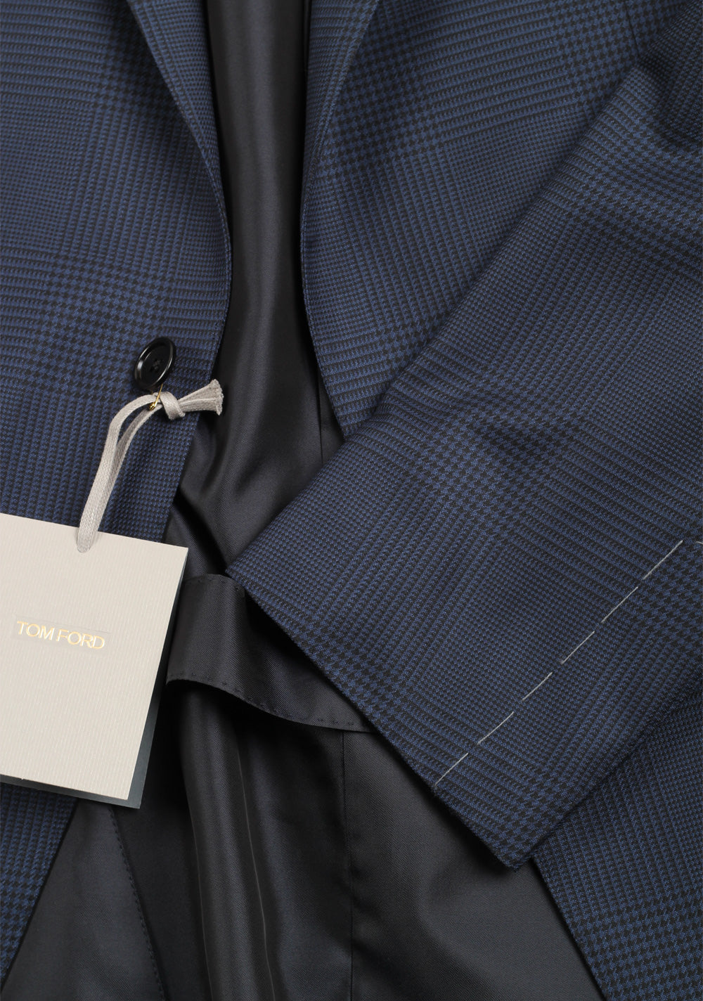 TOM FORD O'Connor Blue Checked Suit Size 48 / 38R U.S. Fit Y