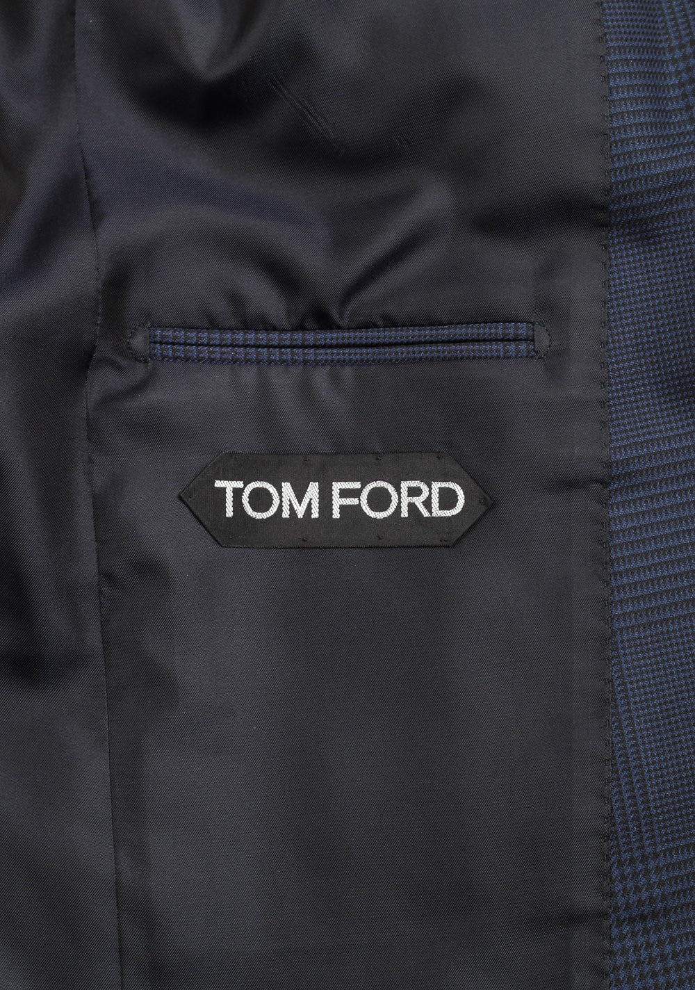 TOM FORD O'Connor Blue Checked Suit Size 48 / 38R U.S. Fit Y