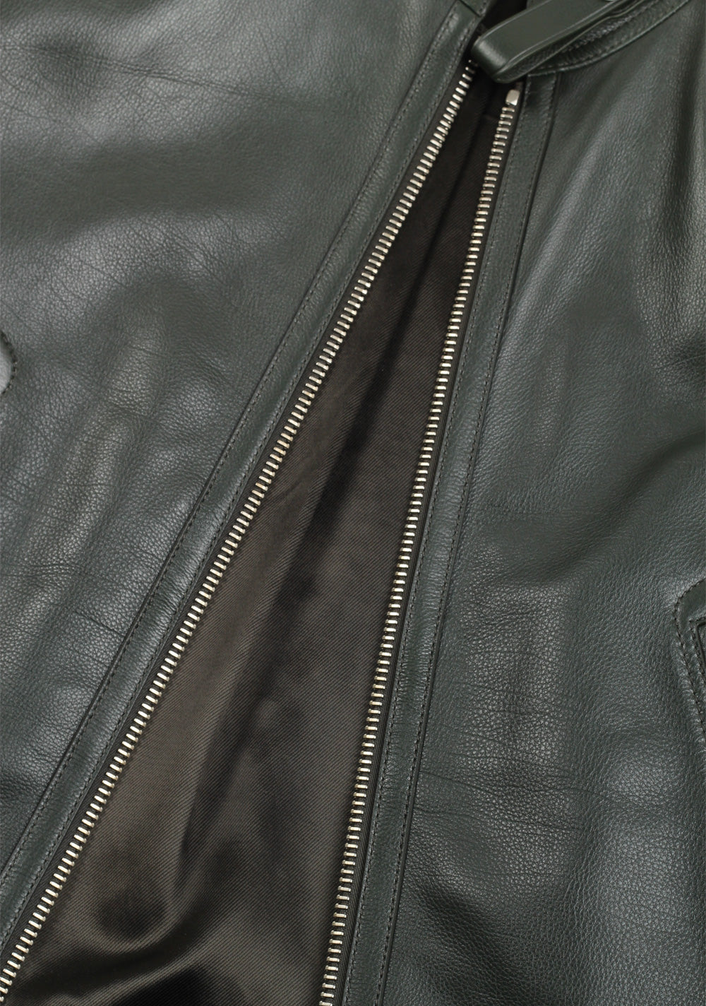 TOM FORD Green Biker Leather Jacket Coat Size 48 / 38R U.S. Outerwear