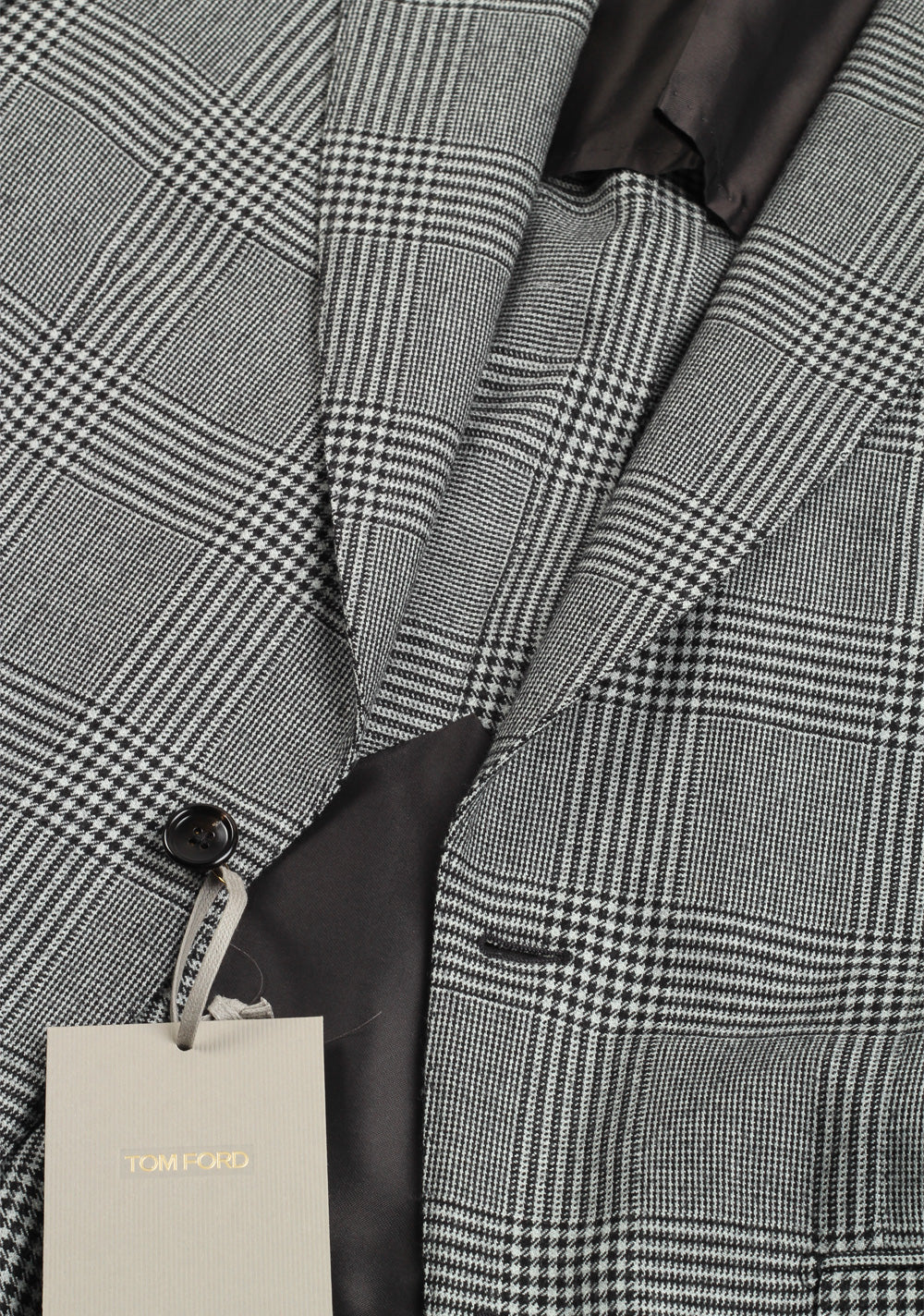 TOM FORD Shelton Gray Checked Suit Size 46 / 36R U.S.