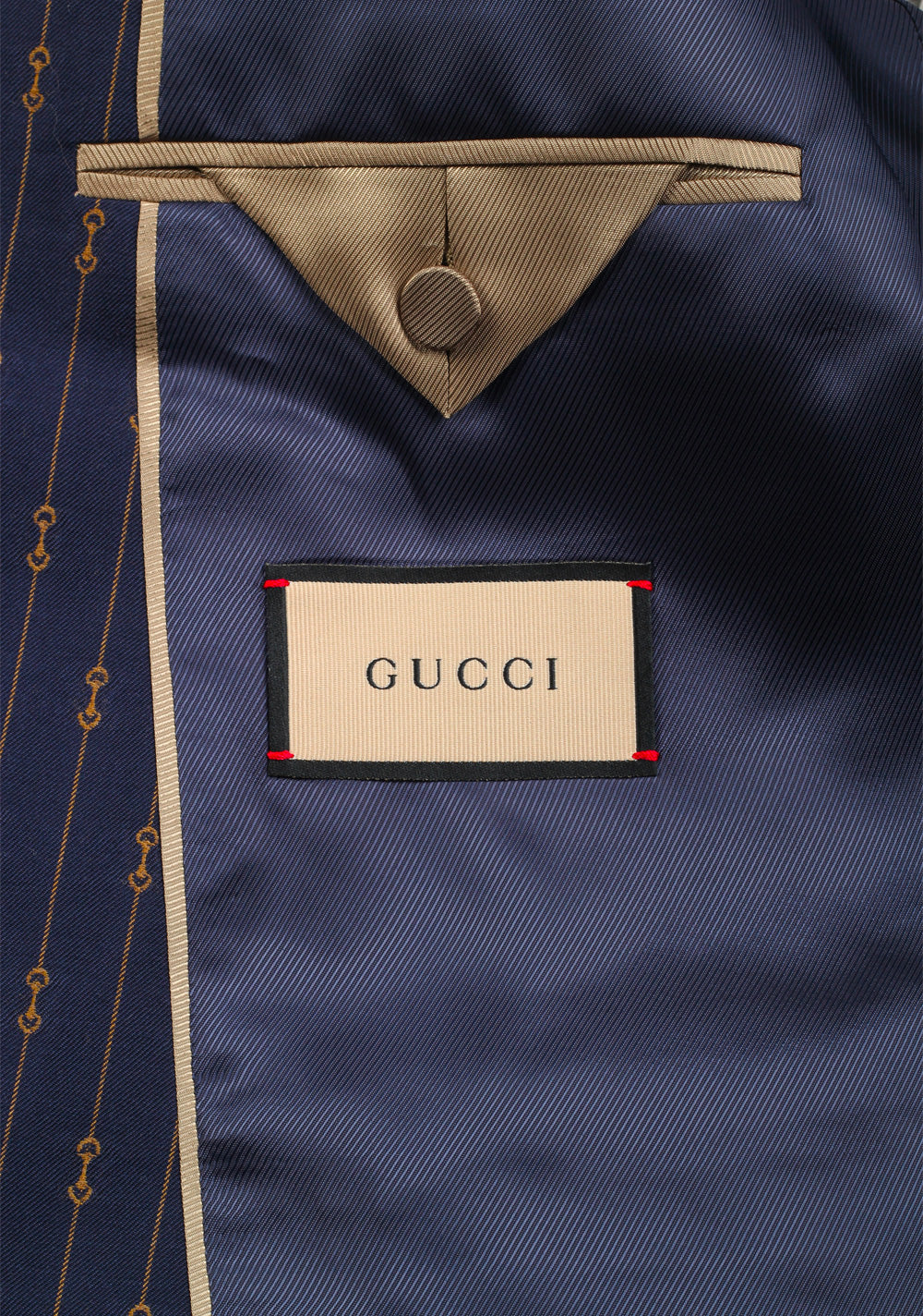 Gucci Blue Striped Signature Suit