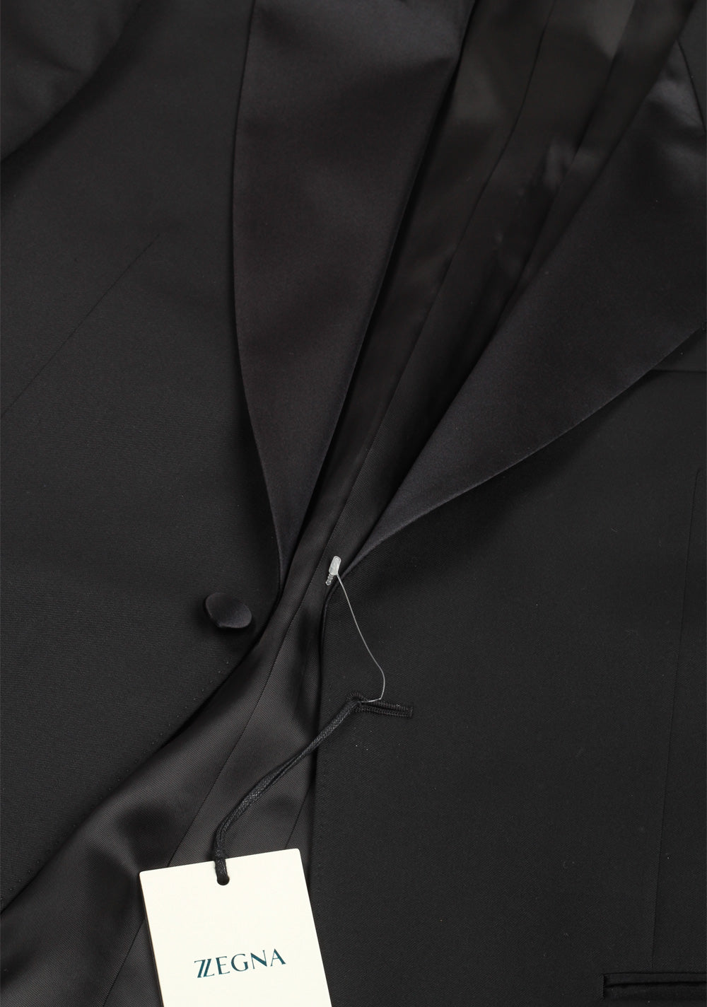 Z Zegna Black Wool Tuxedo Suit