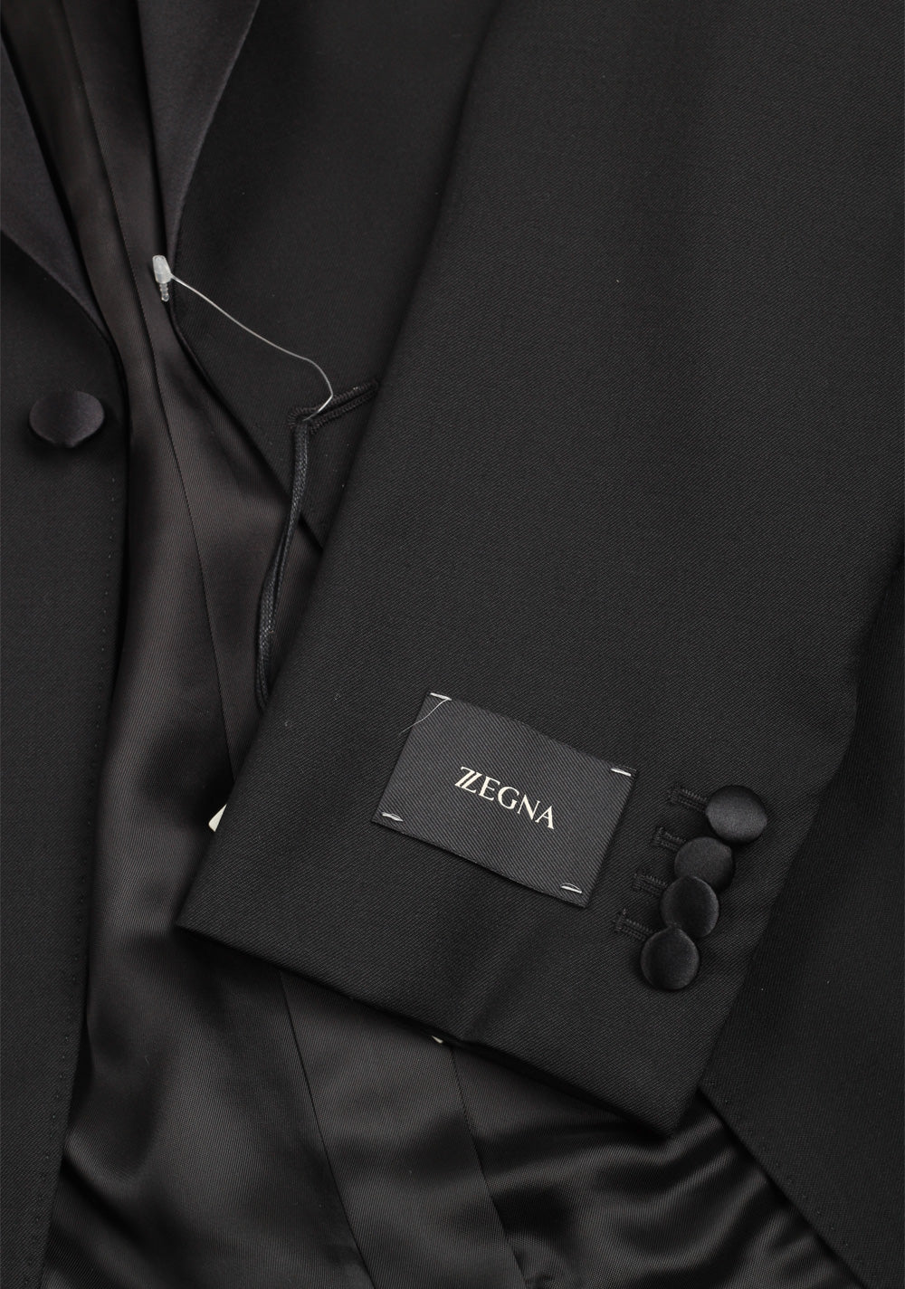 Z Zegna Black Wool Tuxedo Suit