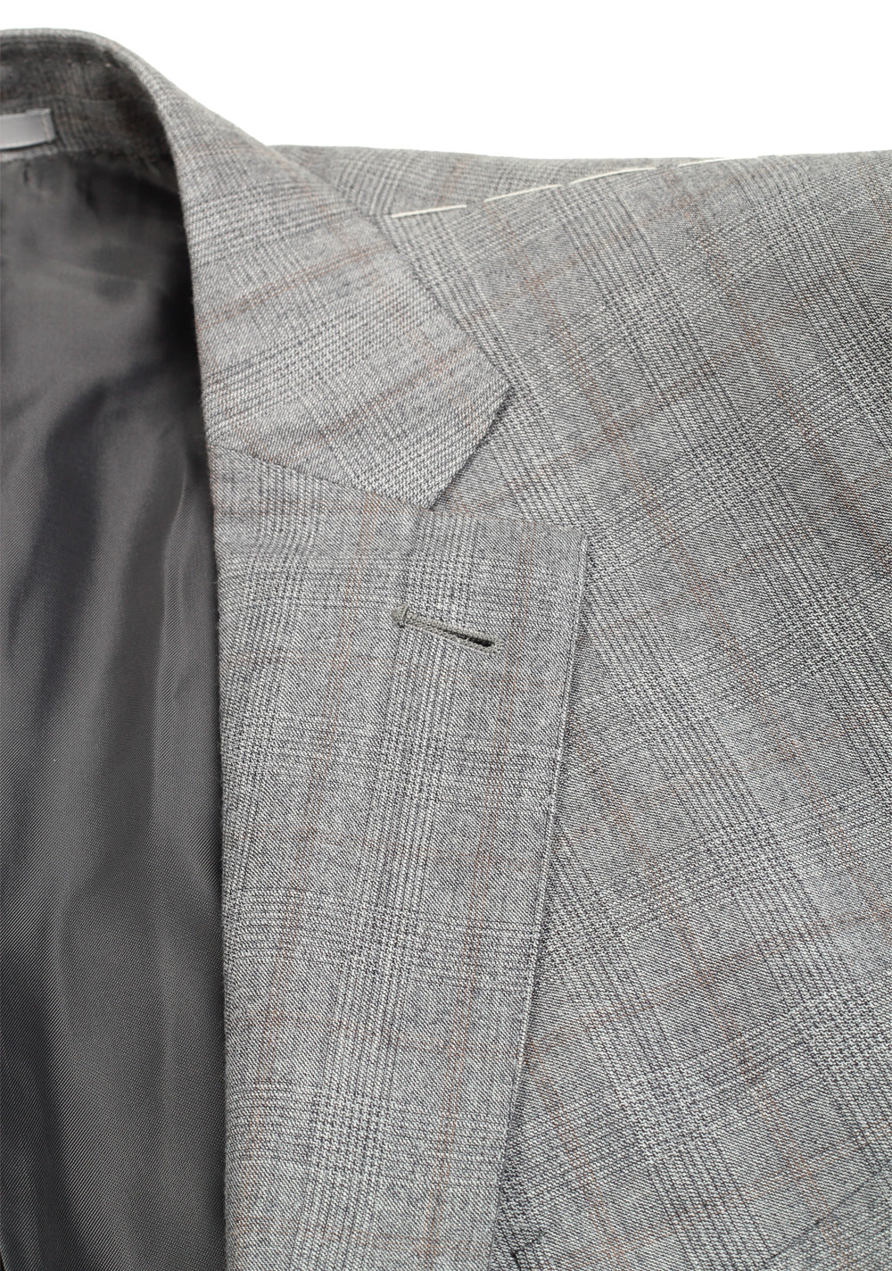 ZEGNA Milano Trofeo 600 Gray Checked Suit Size 58 / 48R U.S.