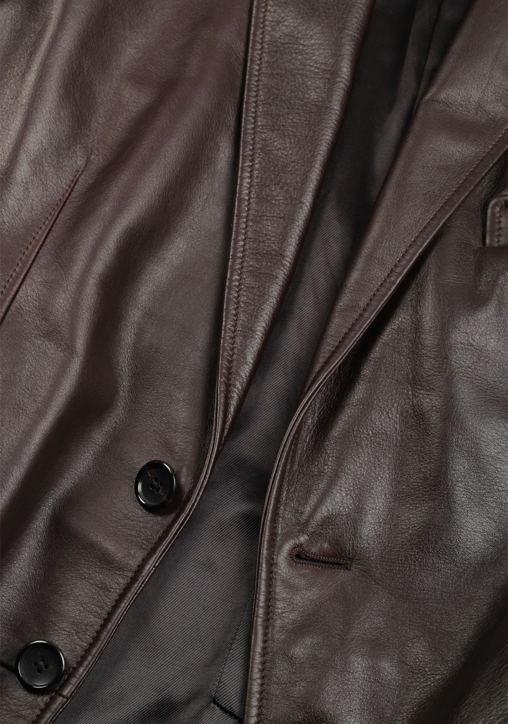 TOM FORD Brown Leather Jacket Blazer Coat Size 48 / 38R U.S.