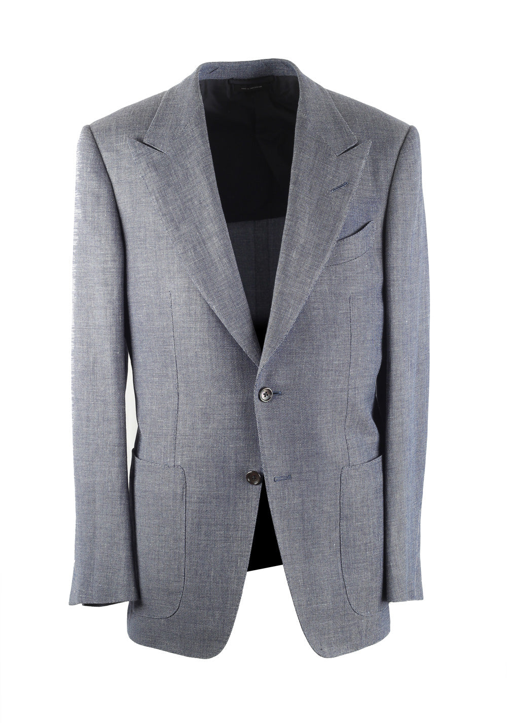 TOM FORD Windsor Blue Mulberry Silk Sport Coat Size 48 / 38R U.S. Fit A