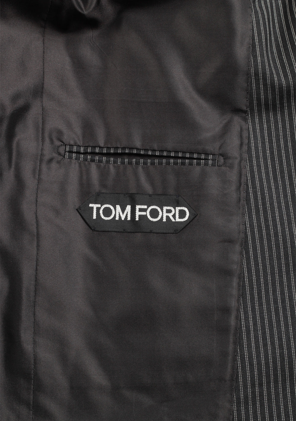 TOM FORD Regency Striped Gray 3 Piece Suit Size 48 / 38R U.S. Wool Fit B