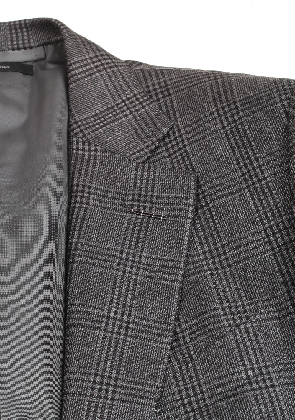 TOM FORD Shelton Checked Gray Suit Size 48 / 38R U.S.