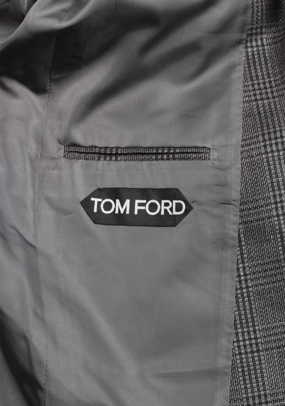 TOM FORD Shelton Checked Gray Suit Size 48 / 38R U.S.