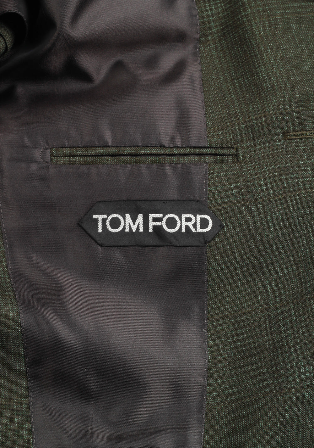 TOM FORD Shelton Green Checked Suit Size 48 / 38R U.S.