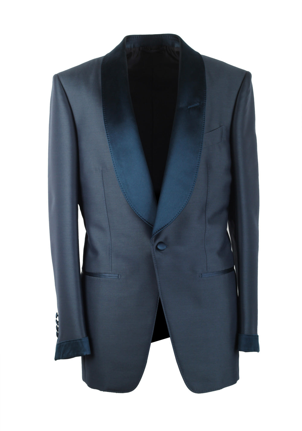 TOM FORD Atticus Blue Shawl Tuxedo Suit Size 46 36R