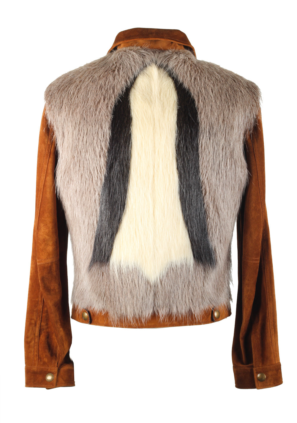 TOM FORD Brown Cashmere Suede Pony Fur Jacket Size 48 / 38R U.S. Outerwear