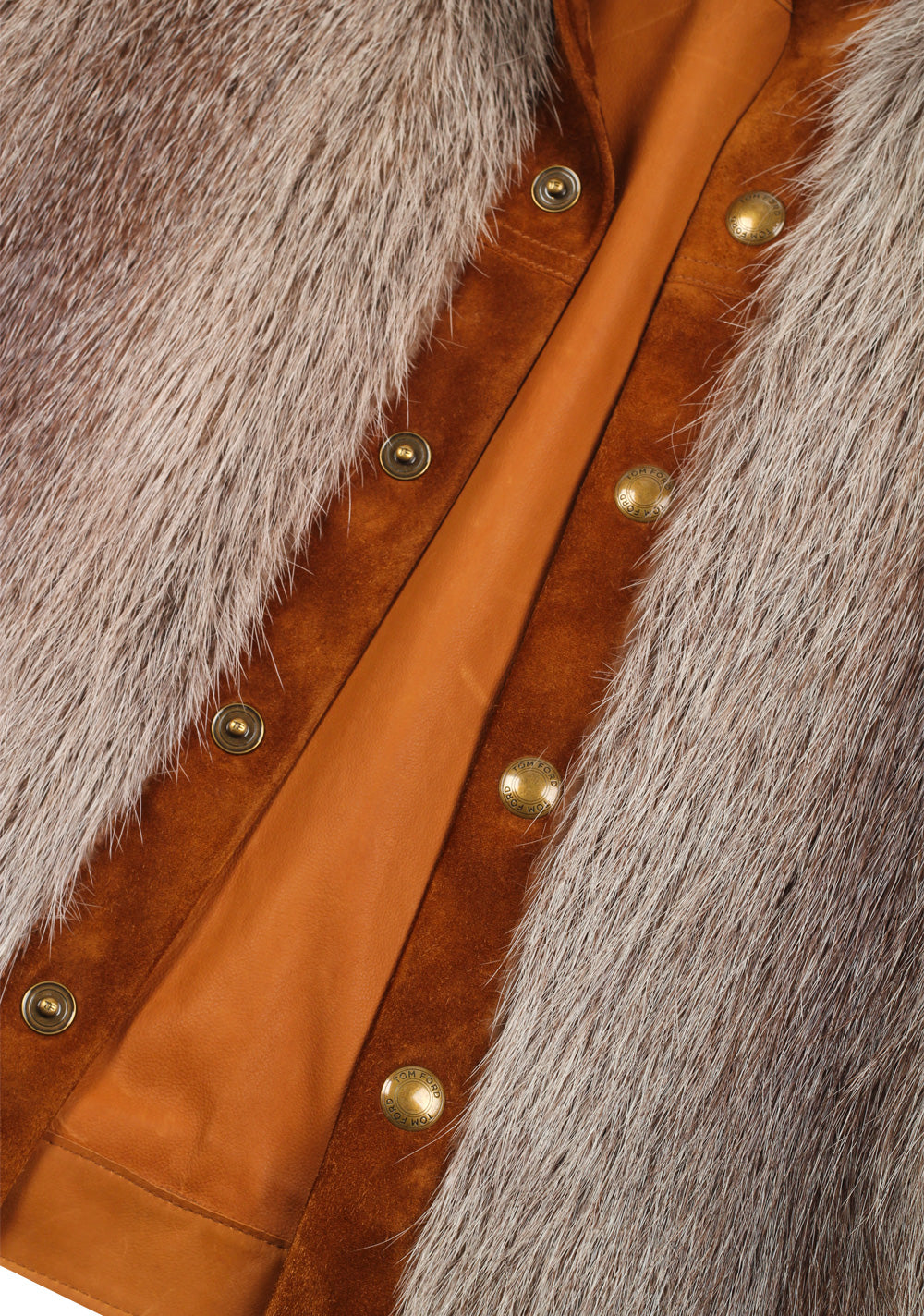 TOM FORD Brown Cashmere Suede Pony Fur Jacket Size 48 / 38R U.S. Outerwear